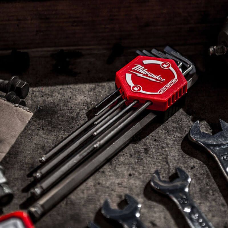 Milwaukee Hex Key Set - 9 Piece Action Shot Milwaukee Hex Key Set - 9 Piece Action Shot